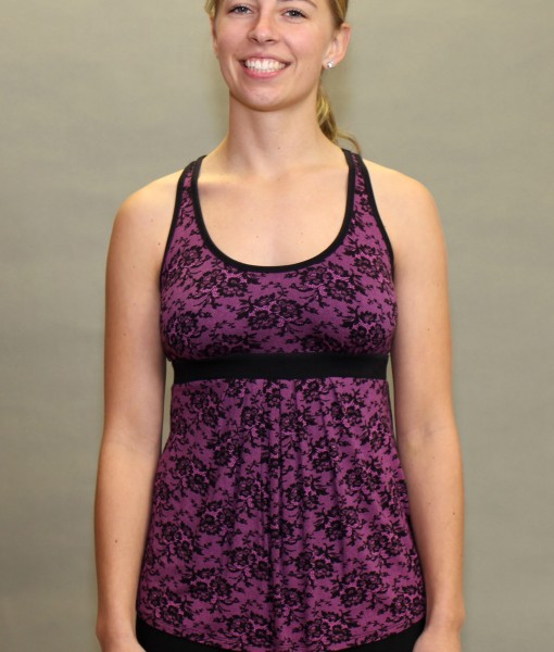 Shanti Yoga Top with Bra - Raspberry Lace