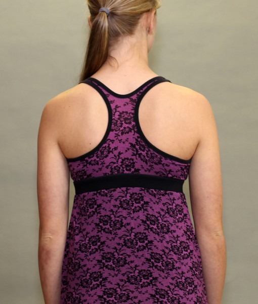 Shanti Yoga Top with Bra - Raspberry Lace