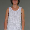 Men's Printed Yoga Tank - Kundalini White