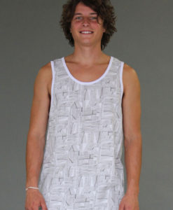 Men's Printed Yoga Tank - Kundalini White