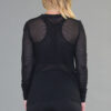Mesh Long Sleeve Yoga Top - Black