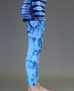 Organic Cotton Yoga Skirted Legging - Blue Tie-dye