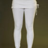 Organic Cotton Yoga Skirted Legging - Kundalini White