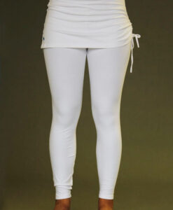 Organic Cotton Yoga Skirted Legging - Kundalini White