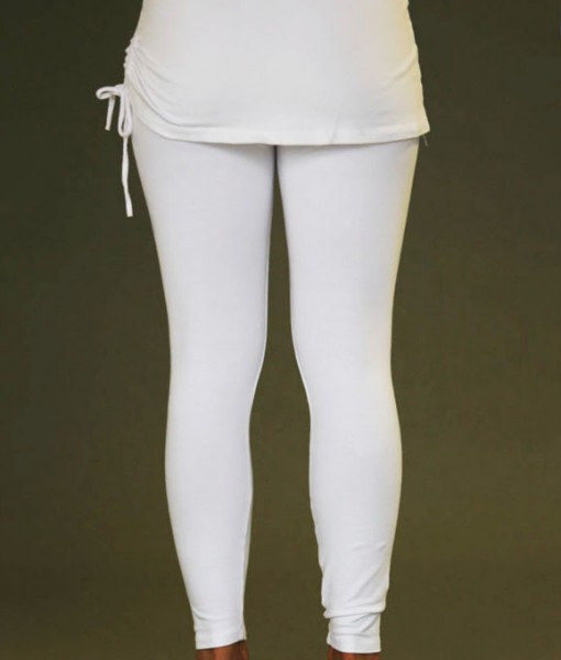 Organic Cotton Yoga Skirted Legging - Kundalini White