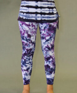 Organic Cotton Yoga Skirted Legging - Purple Tie-dye