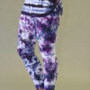 Organic Cotton Yoga Skirted Legging - Purple Tie-dye