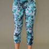 Organic Cotton Yoga Legging - Turquoise/Black Tie-dye