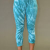 Organic Cotton Crop Yoga Legging - Jade Spiral Tie-dye