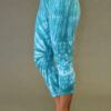 Organic Cotton Crop Yoga Legging - Jade Spiral Tie-dye