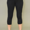 Mesh Cutout Crop Yoga Legging - Black