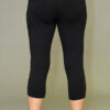 Mesh Cutout Crop Yoga Legging - Black