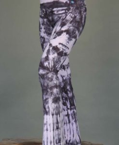 Organic Cotton Foldover Waist Yoga Pant - Rose Quartz Tie-dye by Blue Lotus Yogawear. 4-way Stretch, Pre-shrunk, Easy Care, Made in USA