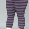 Variegated Stripe Cotton Lycra Crop Yoga Legging XXL by Blue Lotus Yogawear