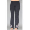 Organic Cotton Hand-painted Mehndi Design Yoga Pant- Black by Blue Lotus Yogawear