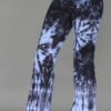 Organic Cotton Foldover Waist Yoga Pant - Serenity Blue Tie-dye by Blue Lotus Yogawear. 4- way Stretch, Pre-shrunk, Easy Care, Made in USA.