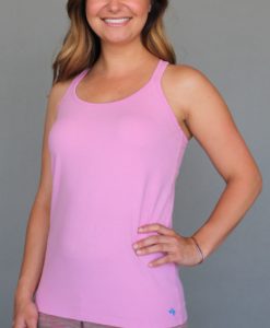 Organic Cotton Double Y-back Cami with Built-in Bra - Rose by Blue Lotus Yogawear