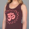 Om Symbol Yoga Tank Top - Chocolate