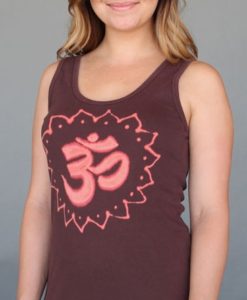 Om Symbol Yoga Tank Top - Chocolate