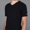 Men's Solid V-Neck Yoga Cut Tee- Black by Blue Lotus Yogawear