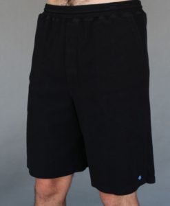 Men's Cotton Yoga Short With Pockets- Black - by Blue Lotus Yogawear