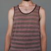 Men's Stripe Yoga Tank - Coral and Sand by Blue Lotus Yogawear