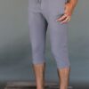 Men's Organic Cotton 4-way Stretch Capri Yoga Pant - Slate Grey by Blue Lotus Yogawear