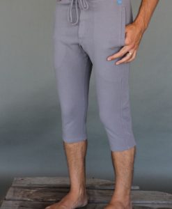 Men's Organic Cotton 4-way Stretch Capri Yoga Pant - Slate Grey by Blue Lotus Yogawear