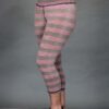 Striped Crop Yoga Legging - Coral and Sand Stripe by Blue Lotus Yogawear