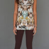 Tiger Print Cinch Back Yoga Tank