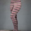 Striped Yoga Legging - Coral and Sand Stripe by Blue Lotus Yogawear