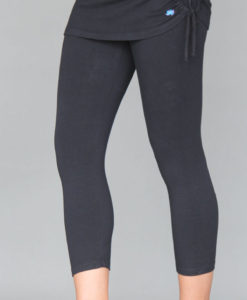 Organic Cotton Yoga Skirted Crop Legging - Black by Blue Lotus Yogawear