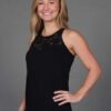 Organic Cotton Lace Yoke Cami with Built-in Bra - Black by Blue Lotus Yogawear