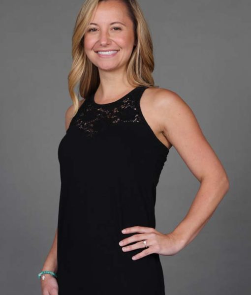 Organic Cotton Lace Yoke Cami with Built-in Bra - Black by Blue Lotus Yogawear