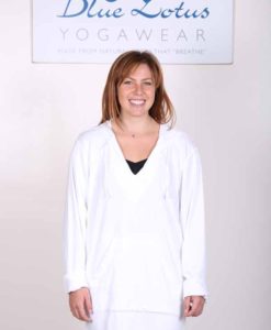 Organic Cotton Baja Hoody- Kundalini White by Blue Lotus Yogawear