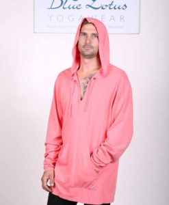 Organic Cotton Baja Hoody- Coral by Blue Lotus Yogawear