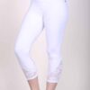 Organic Cotton Lace Calf Capri Yoga Legging- Kundalini White by Blue Lotus Yogawear