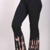 Organic Cotton Bleach Tie Dye Flare Leg Yoga Pant - Black by Blue Lotus Yogawear