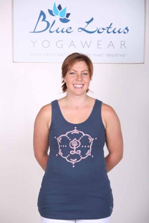 Inner Guru Motif Yoga Tank Top - Indigo by Blue Lotus Yogawear