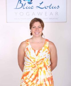 Om Symbol Yoga Tank Top - Orange Tie Dye by Blue Lotus Yogawear