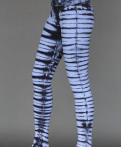 Organic Cotton Bengal Tiger Tie Dye Ankle Length Yoga Legging- Serenity Blue by Blue Lotus Yogawear