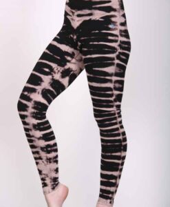 Bengal Tiger Tie Dye Ankle Length Yoga Legging- Caffe Latte by Blue Lotus Yogawear