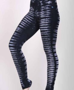 Bengal Tiger Tie Dye Ankle Length Yoga Legging- Grey Black by Blue Lotus Yogawear