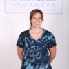 100% Cotton OM Spiral Tie Dye Yoga Tee- Indigo by Blue Lotus Yogawear