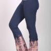 Organic Cotton Foldover Waist Yoga Pant - Indigo Tie Dye by Blue Lotus Yogawear