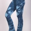 Organic Cotton Tie Dye Foldover Waist Yoga Pant - Aqua Indigo by Blue Lotus Yogawear