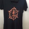 Inner Guru Motif V-Neck Yoga Tee- Indigo by Blue Lotus Yogawear