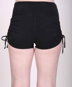 "Brazilian Butt Lift" Yoga Short- Black Organic Cotton back by Blue Lotus Yogawear