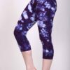 Organic Cotton Crop Yoga Legging - Deep Purple Crystal Dye by Blue Lotus Yogawear