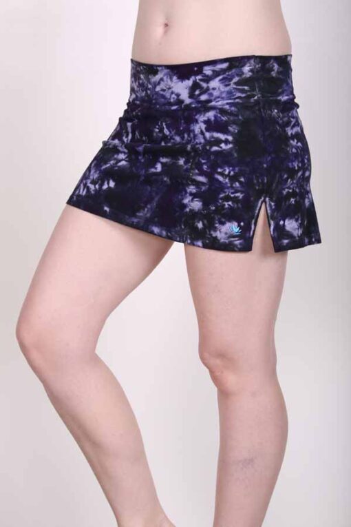 Tie Dye Organic Cotton Mini Skirt- Purple-by Blue Lotus Yogawear